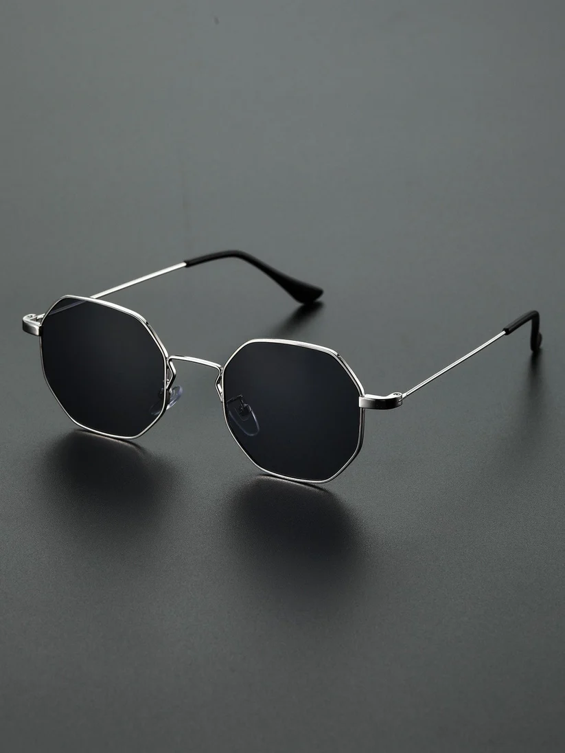 Men Geometric Frame Fashion Glasses