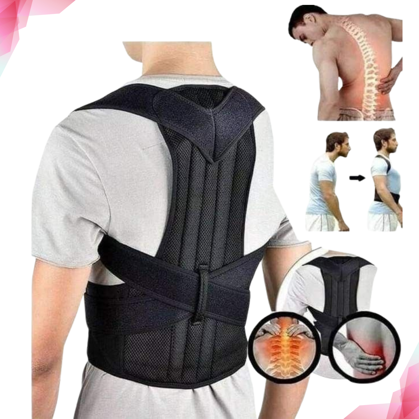 Posture Corrector Belt for Back Support & Pain Relief