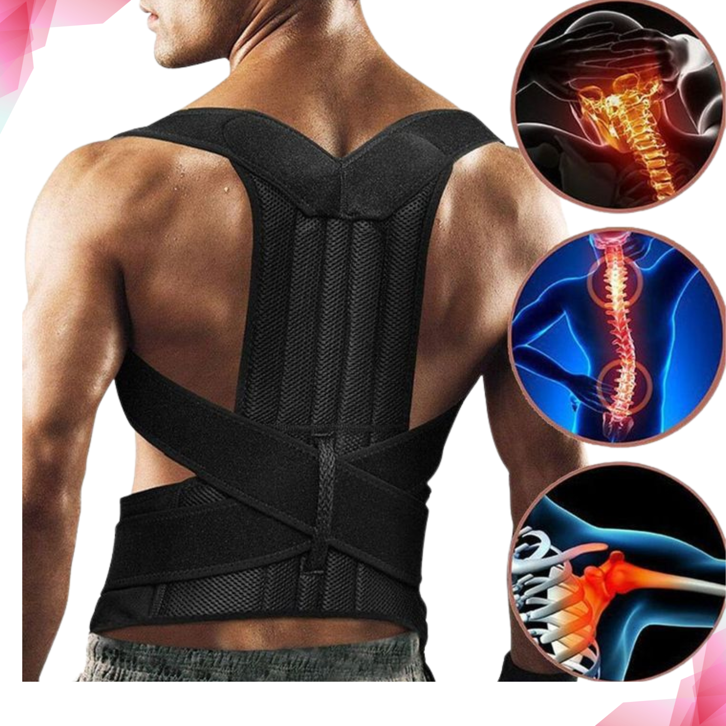 Posture Corrector Belt for Back Support & Pain Relief