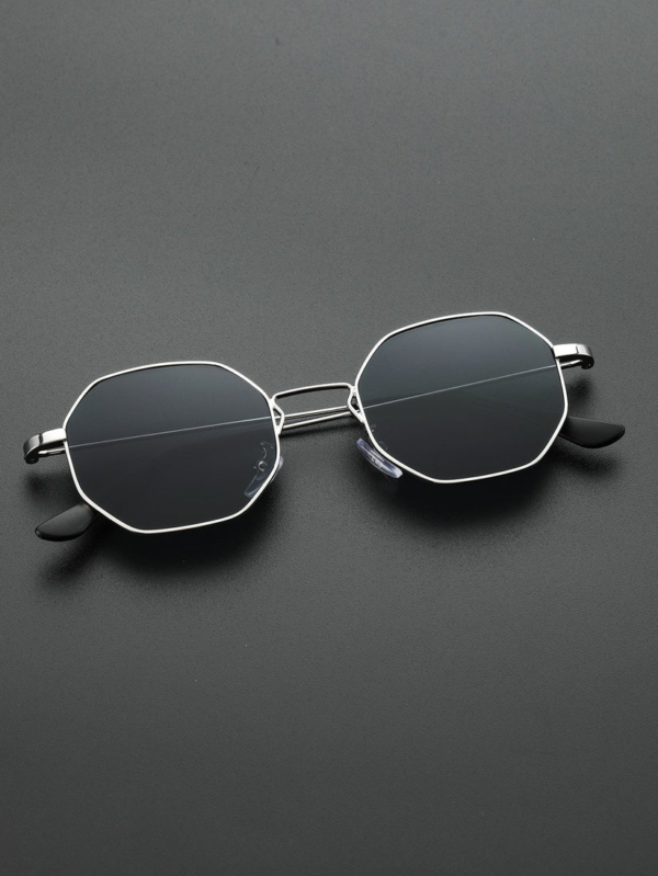 Men Geometric Frame Fashion Glasses - Image 2