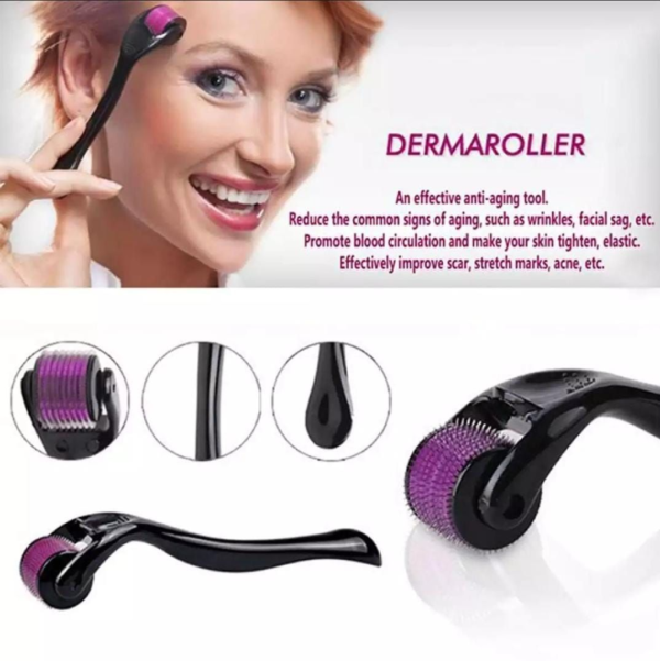 Derma Roller 0.5mm with 540 Micro Needle for Hair Growth and Facial Skin Therapy - Image 7