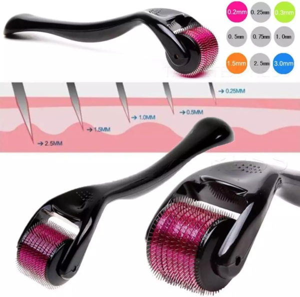 Derma Roller 0.5mm with 540 Micro Needle for Hair Growth and Facial Skin Therapy - Image 5