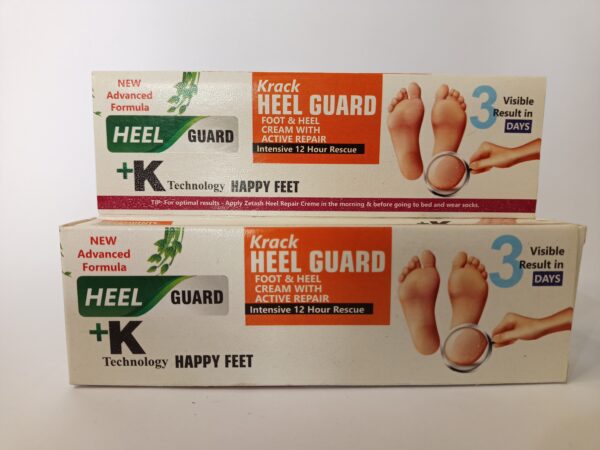 Krack Heel Guard Foot & Heel Cream with Active Repair - Intensive 12-Hour Rescue for Cracked Heels, 50g